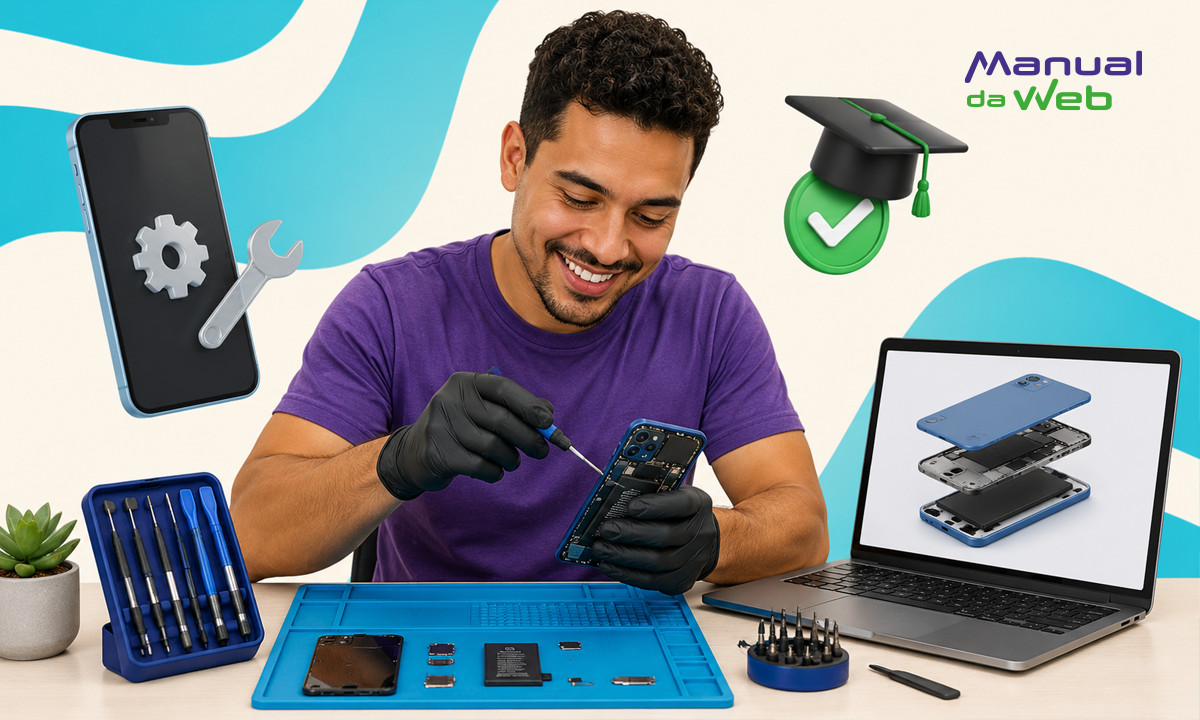 Curso online gratuito para aprender sobre manutenção de iPhone