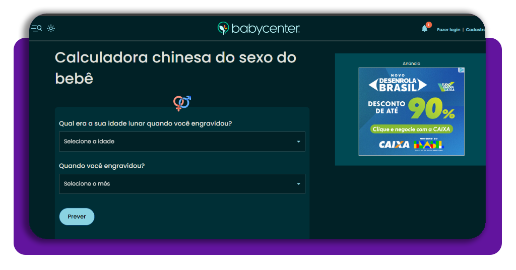 Aplicativo com tabela chinesa de gravidez: preveja o sexo do seu bebê 2 IMG 4828 01