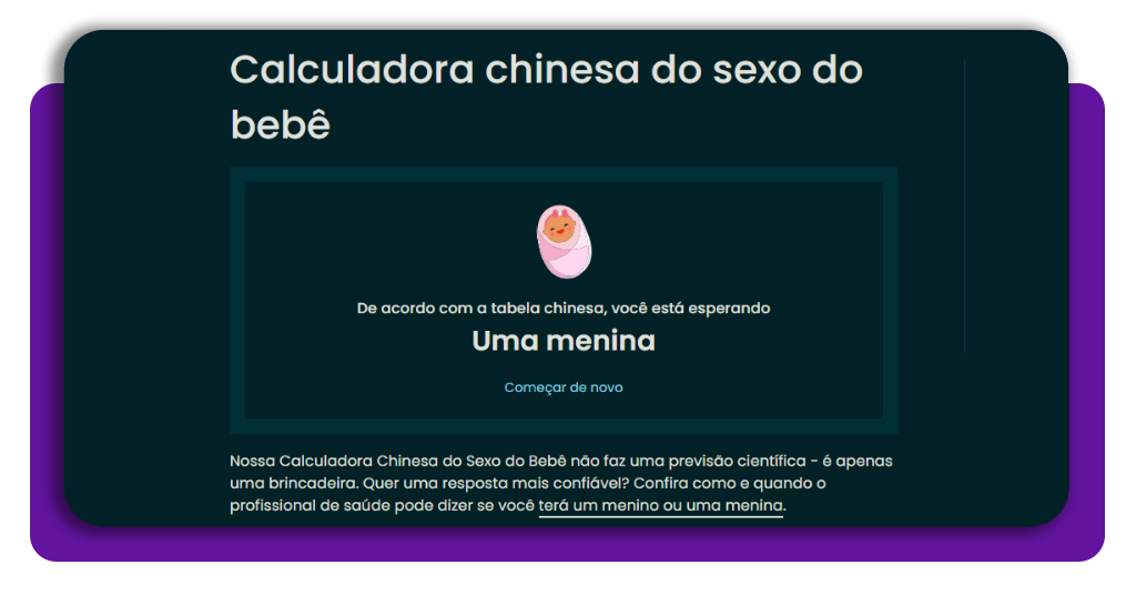 Aplicativo com tabela chinesa de gravidez: preveja o sexo do seu bebê 3 IMG 4828 02