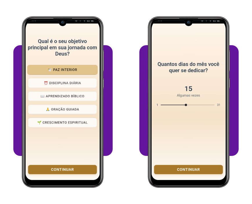Passo 1 configuração inicial do app A Bíblia em Áudio e Falada