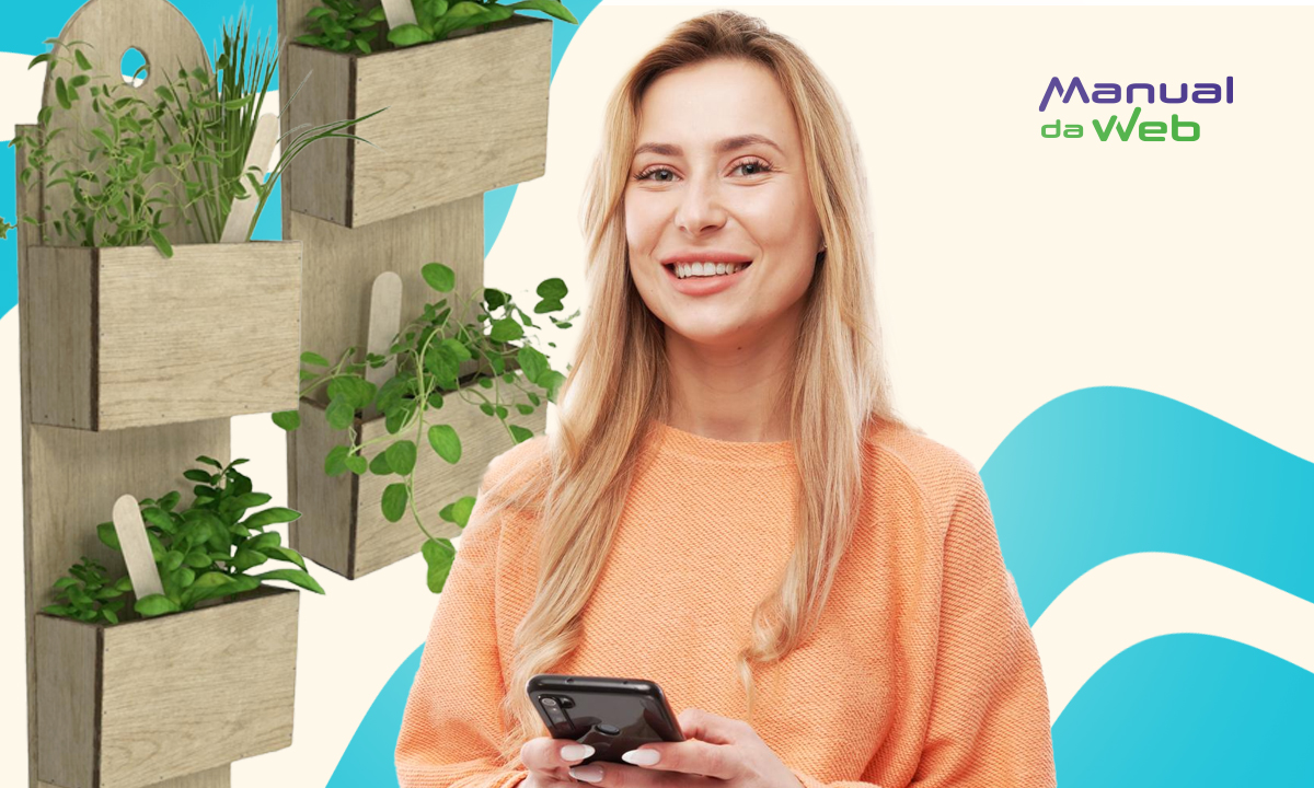 Horta suspensa em casa: aplicativo para saber o que e como plantar