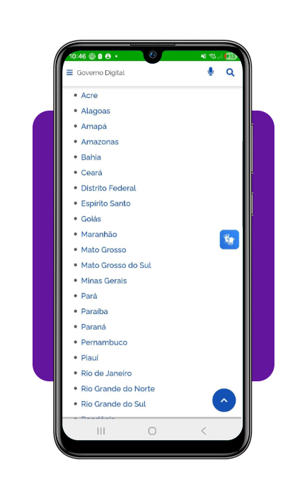 Aplicativo para substituir o RG antigo pelo novo 100% grátis 2 Passo 1 para solicitar o novo RG - selecionar o estado no site Gov.br