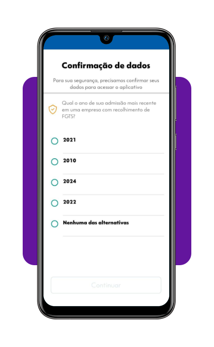 Passo 3 - Confirme suas informações no aplicativo FGTS