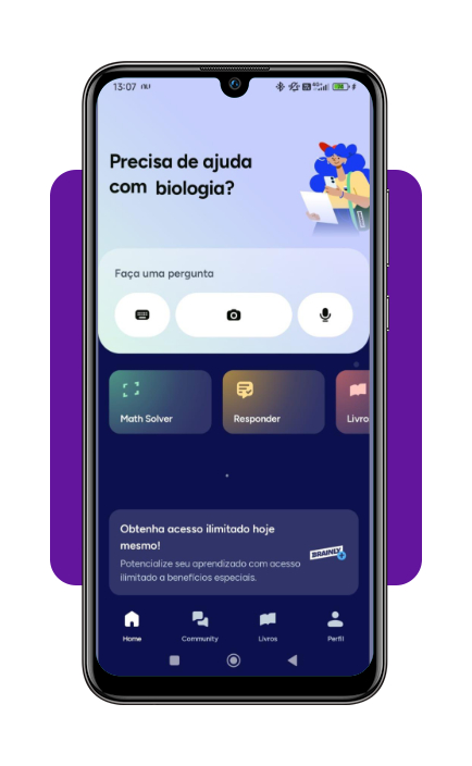 Passo 5 - escaneie suas questões no Brainly