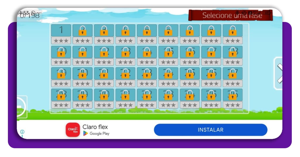 App de alfabetização para idoso: aprenda grátis pelo celular 4 Tela de jogo de palavras no aplicativo Formar Palavra