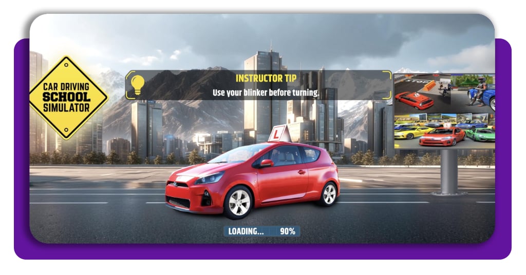 Simulador de direção Car Driving School Simulator no celular