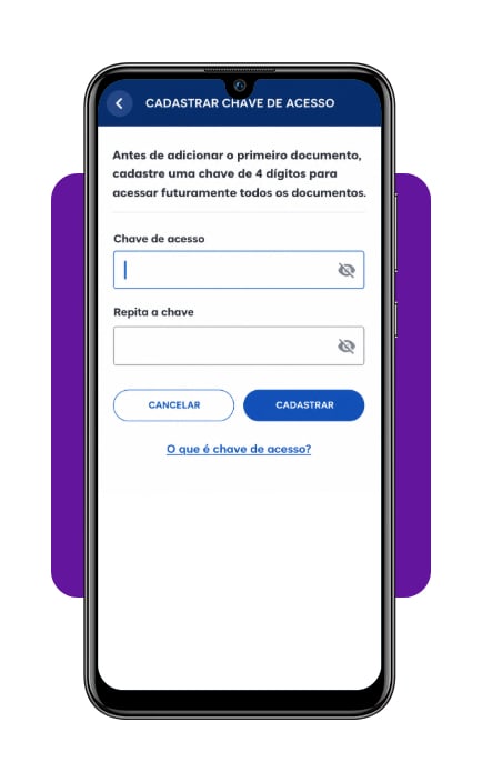Tela do app CNH do Brasil com formulário para baixar a CNH digital