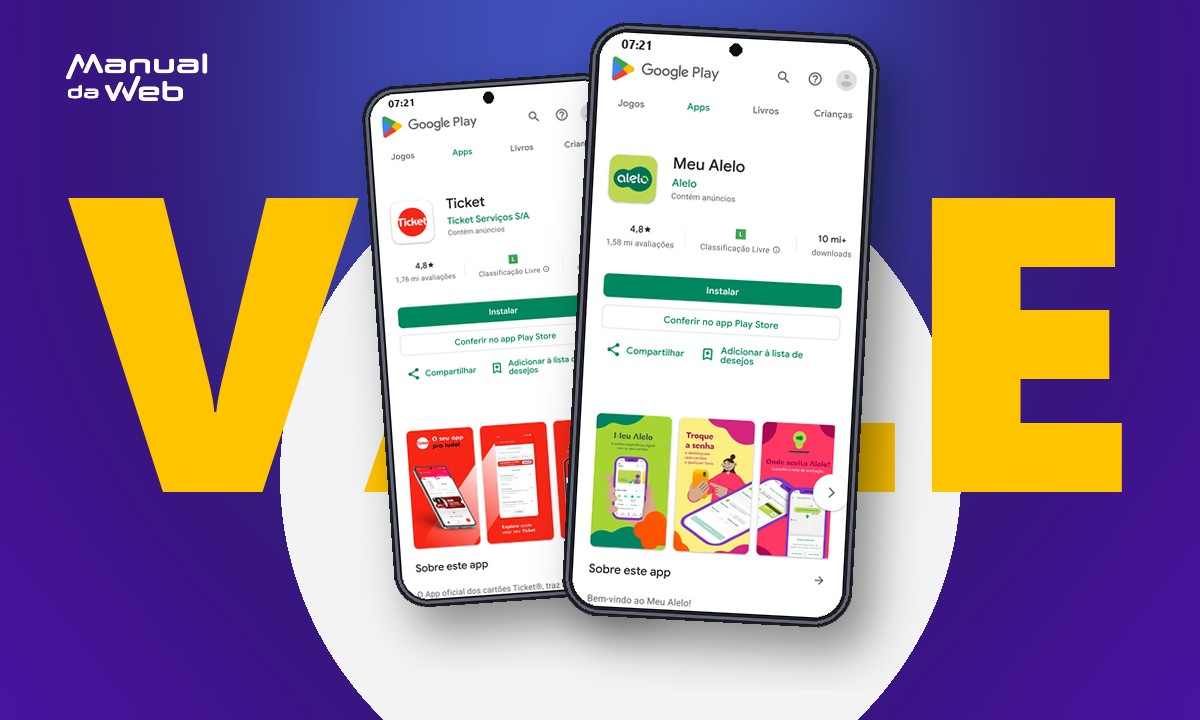 Vale-refeição e vale-alimentação em qualquer maquininha